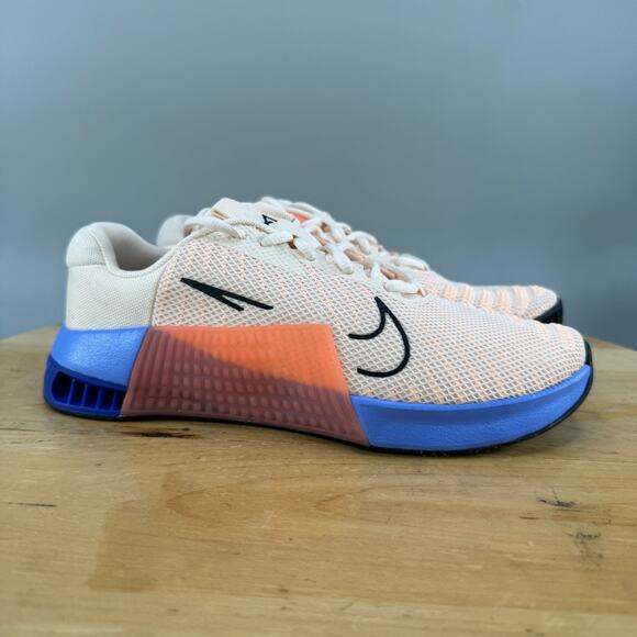 Nike Metcon 9 Womens Size 7.5 Shoes Guava Ice Royal Cross Trainers DZ2537-800 - Picture 1 of 9